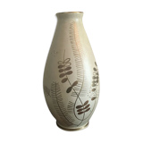 20th century gold painted ceramic art deco vase