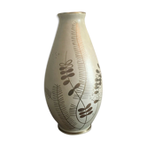 Vase art déco en céramique peint doré XXème