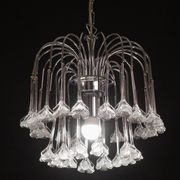 Set of 2 Julia Roberts, Vintage White Murano Chandelier, 1980s