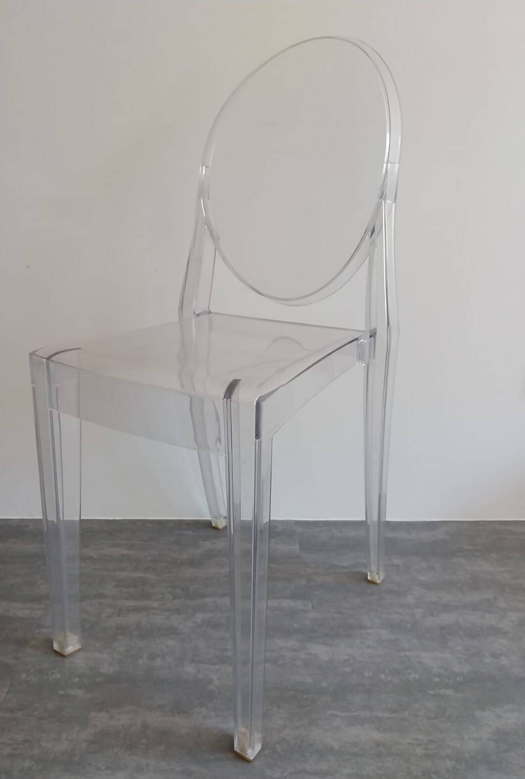 Pair of Victoria Ghost chairs by Starck for Kartell