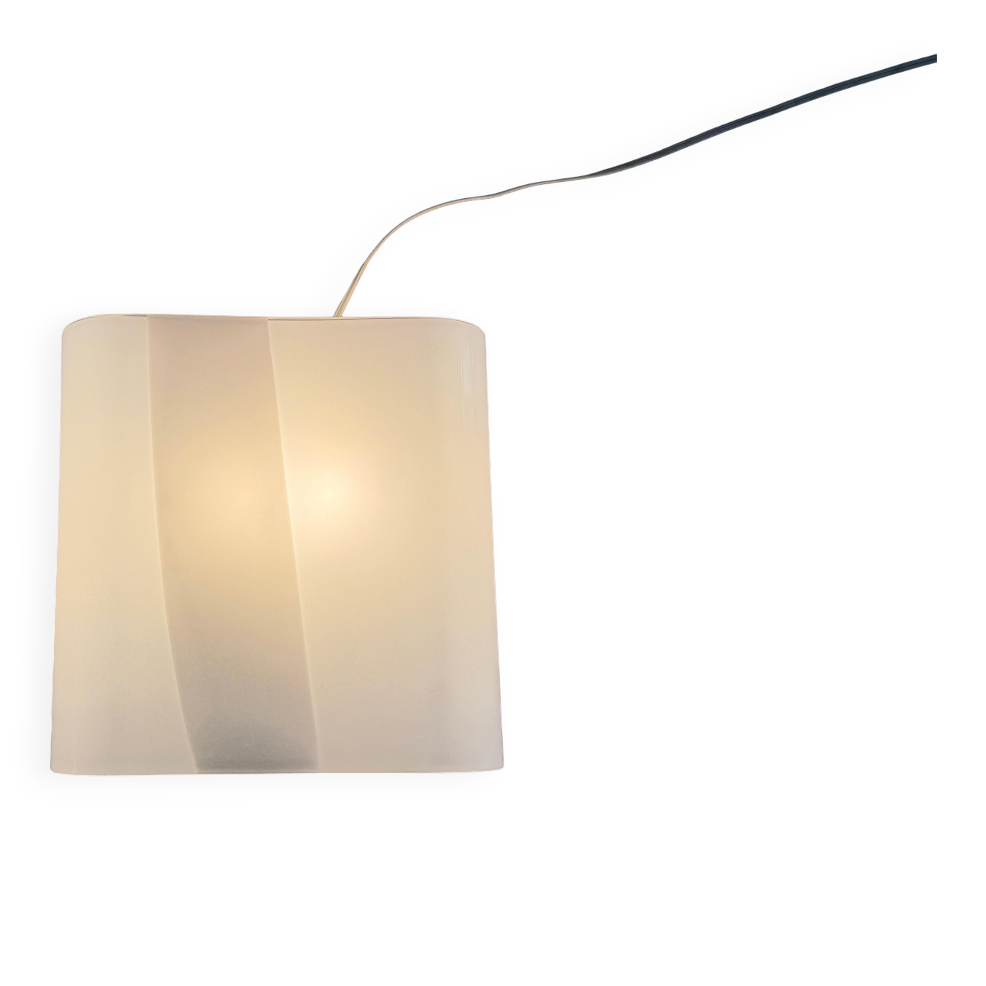 Simple wall lamp in heavy Murano glass from the mid-century, 1960, Italy.