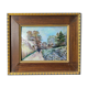 Camille Fauré Limoges painting "Village in winter" enamel painting