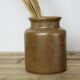 Caramel stoneware pot