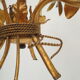 ancien lustre 3 branches en métal doré