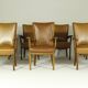 Armchairs by H. Wouda for H. Pander & Zn., 1920s, Set of 7