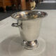 Champagne bucket in silver metal