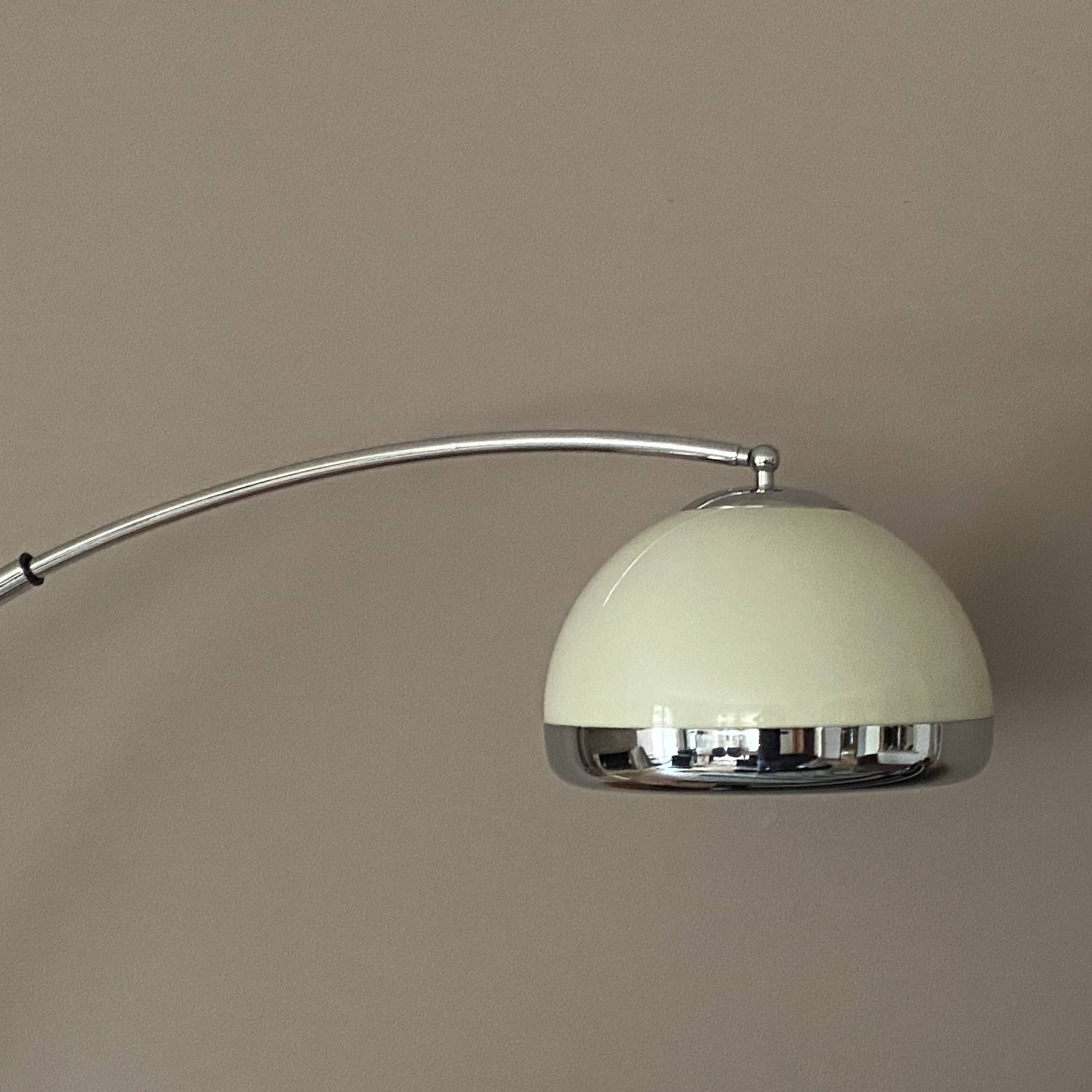 Arc Guzzini floor lamp. 1970. Italy. Marble base.