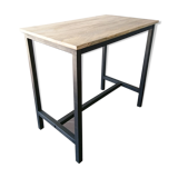 Metal and wood industrial high table