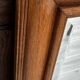 Rectangular light wood mirror from the 1950s with bevelled glass, 83/62 cm.