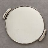 Art Deco top silver metal and mirror