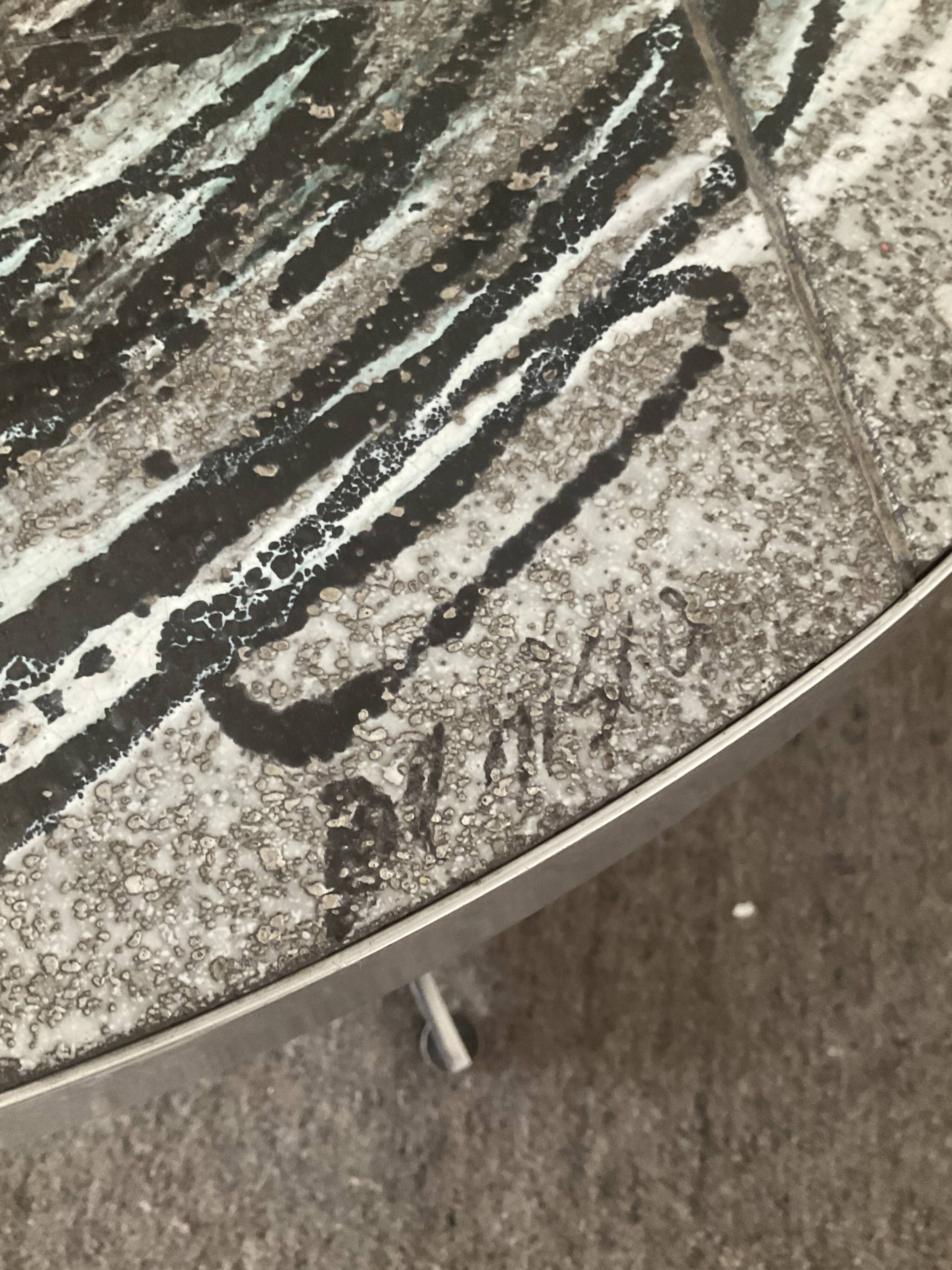 De Nisco coffee table from the 60s and 70s ceramic signed