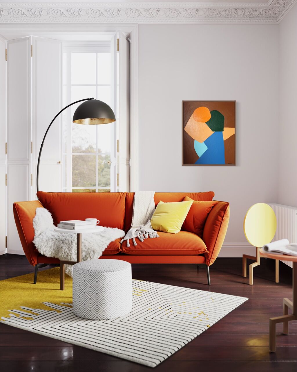 Original figurative painting "come closer" 73x60 cm