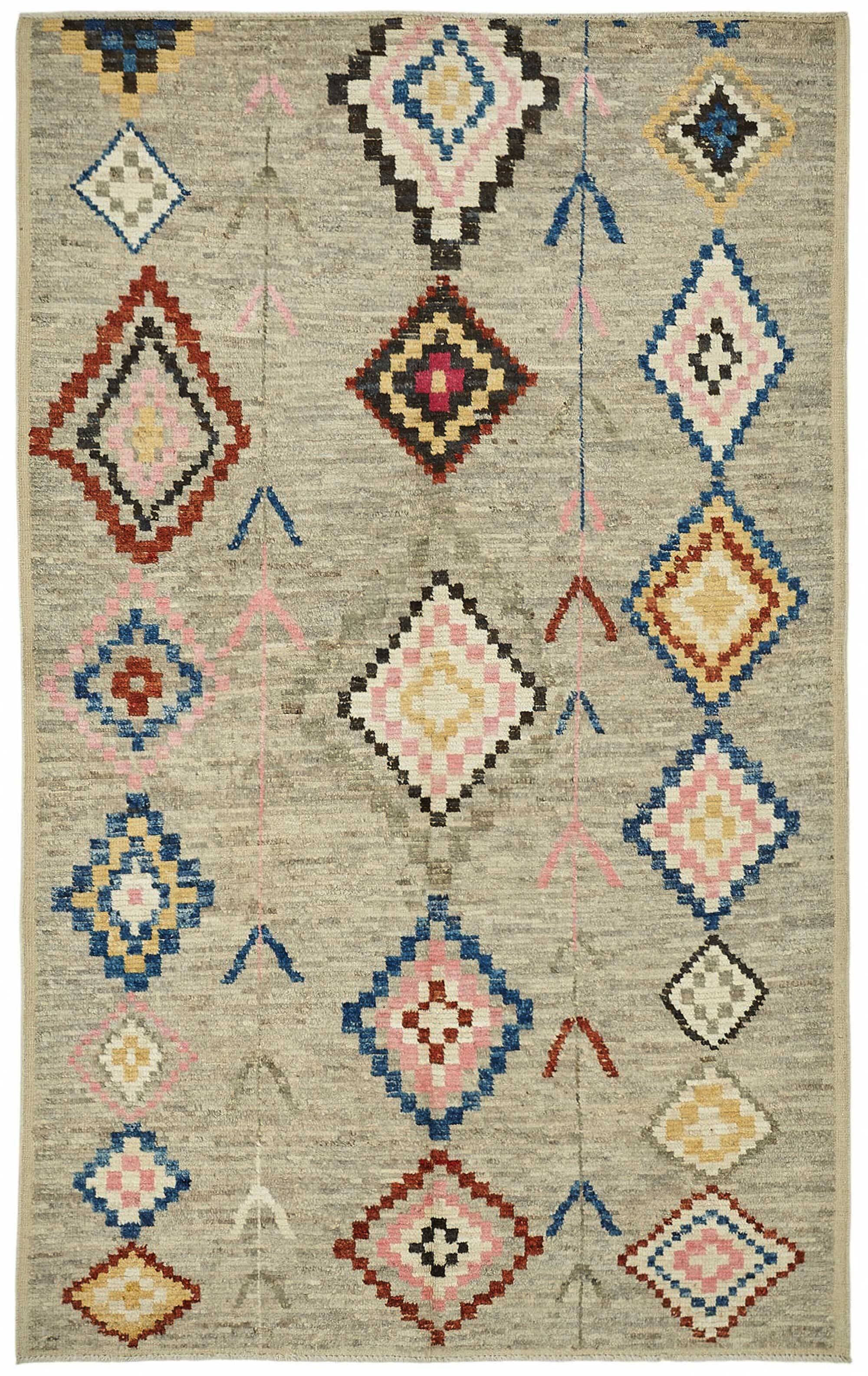 Hand-Knotted Tribal Unique 180 cm x 290 cm Multicolor Wool Carpet
