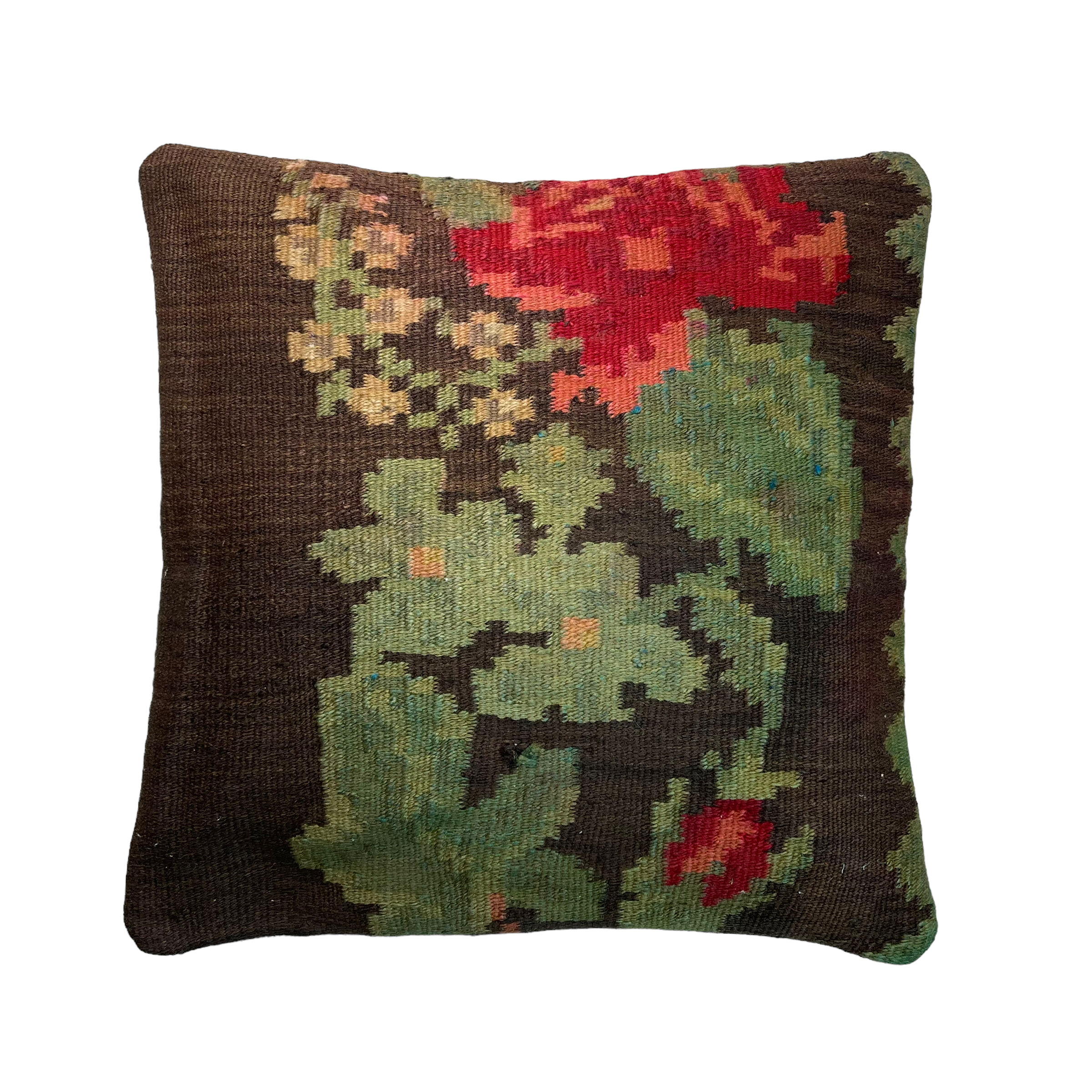 Vintage turkish kilim cushion cover 40x40cm