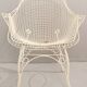 paire de fauteuils de jardin en fer forgé peint 1950