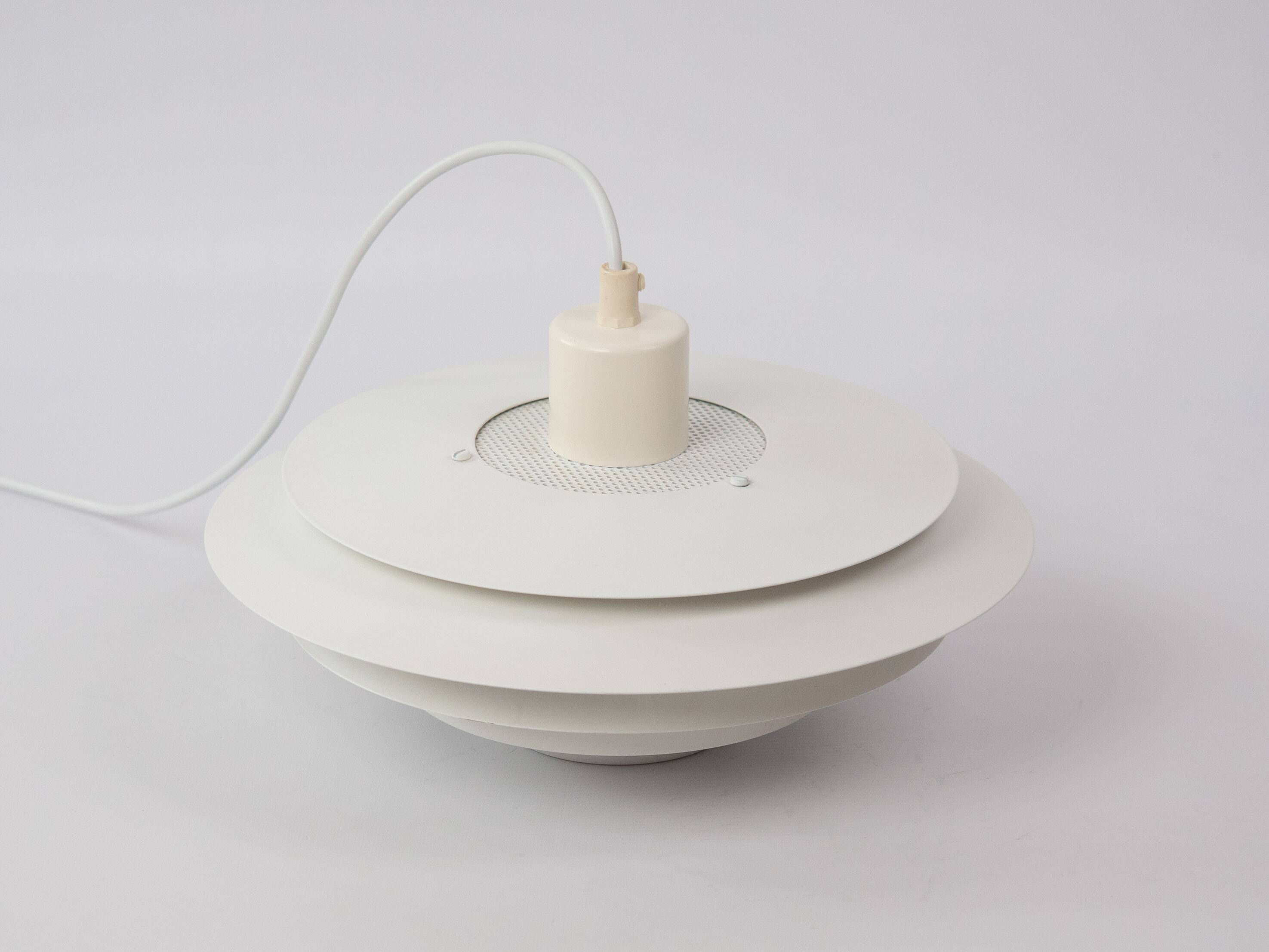 Vintage Danish pendant lamp Verona by Kurt Wiborg, Jeka, 1980s.