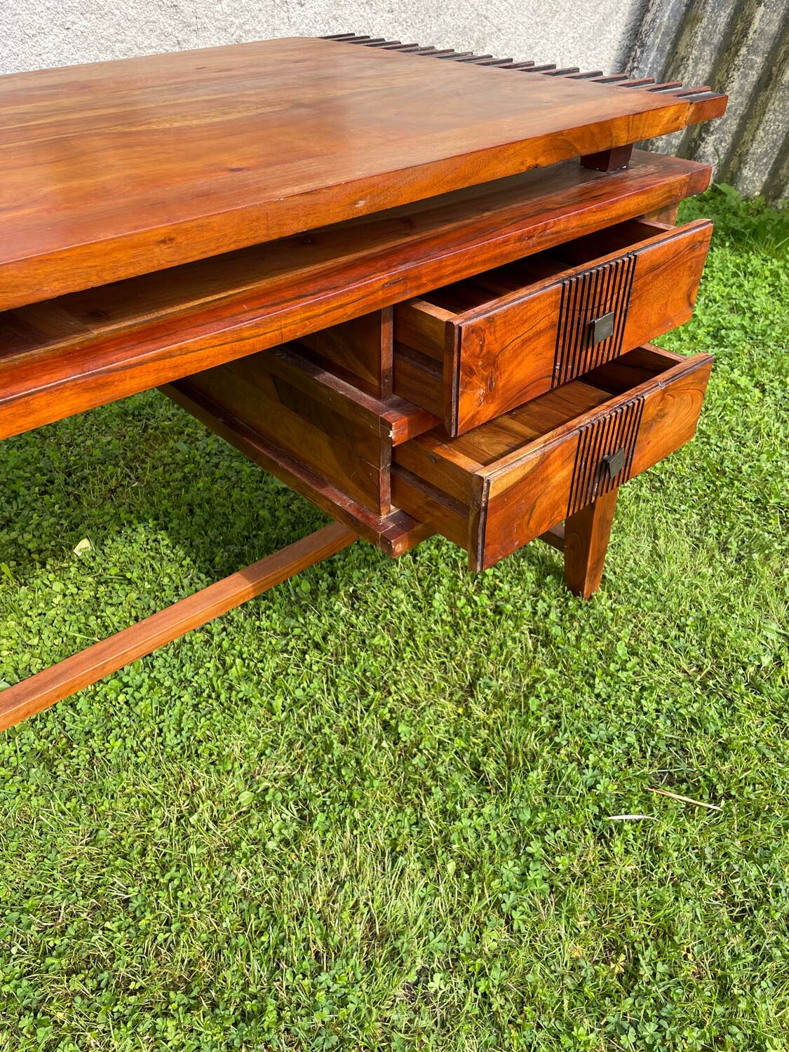 Vintage exotic wood desk 80/90
