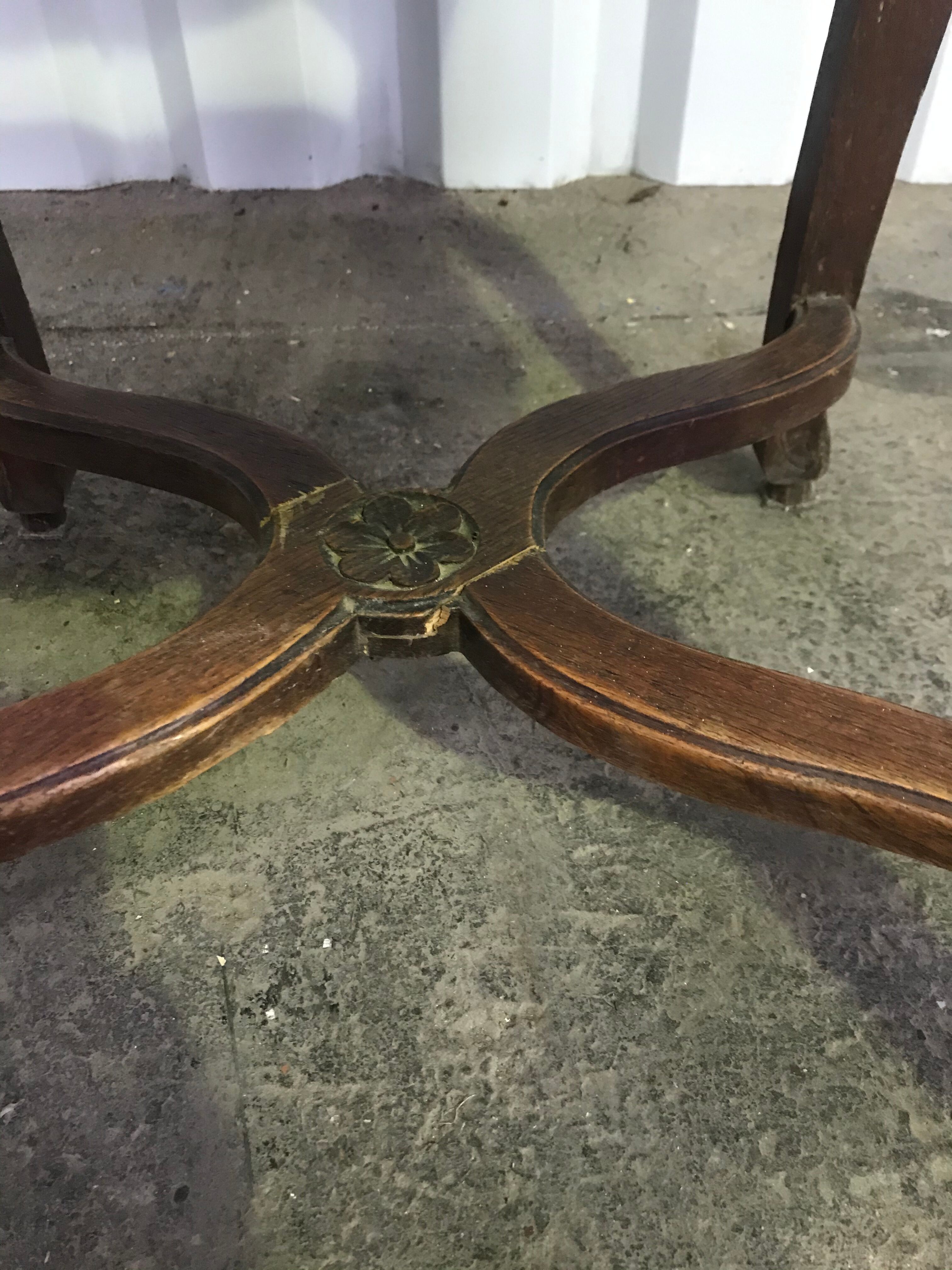 Suite of 6 Louis XV chairs in oak, 19th century