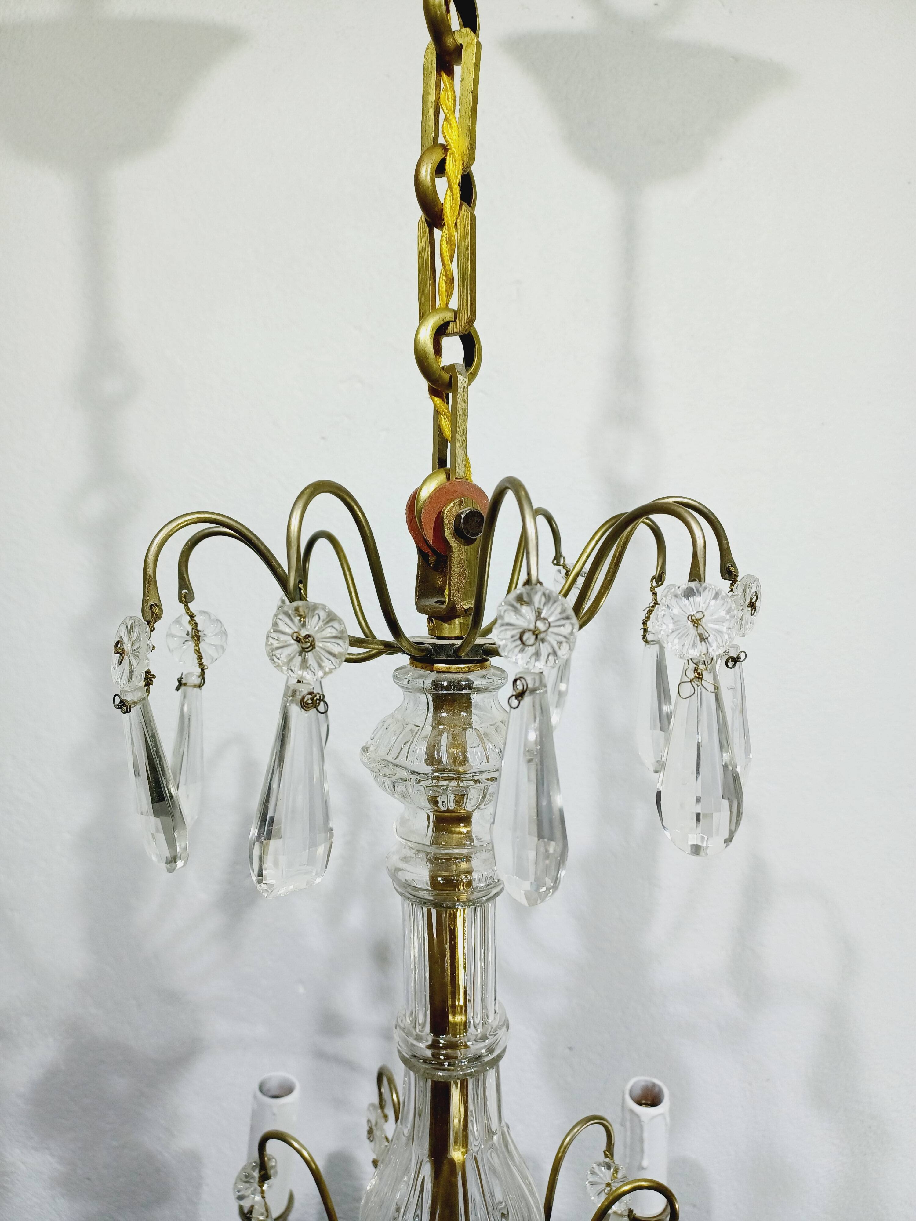 5-light crystal chandelier