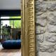 Fireplace mirror 127/101.5cm gilded with gold leaf, mercury glass, fireplace trumeau.