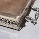 Silver-Plated Tray with Six Cut Glass Dishes, Vintage Entertaining Set