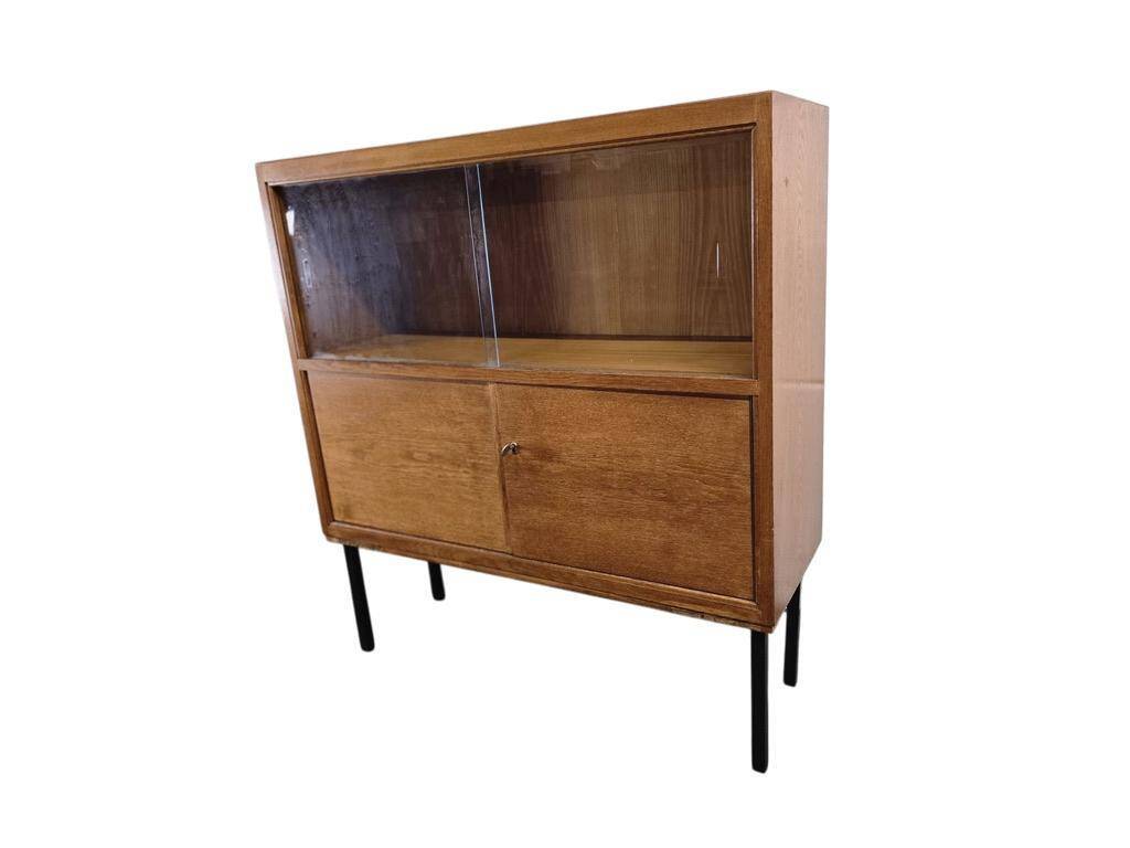 Vitrine / meuble bar / armoire vintage en bois