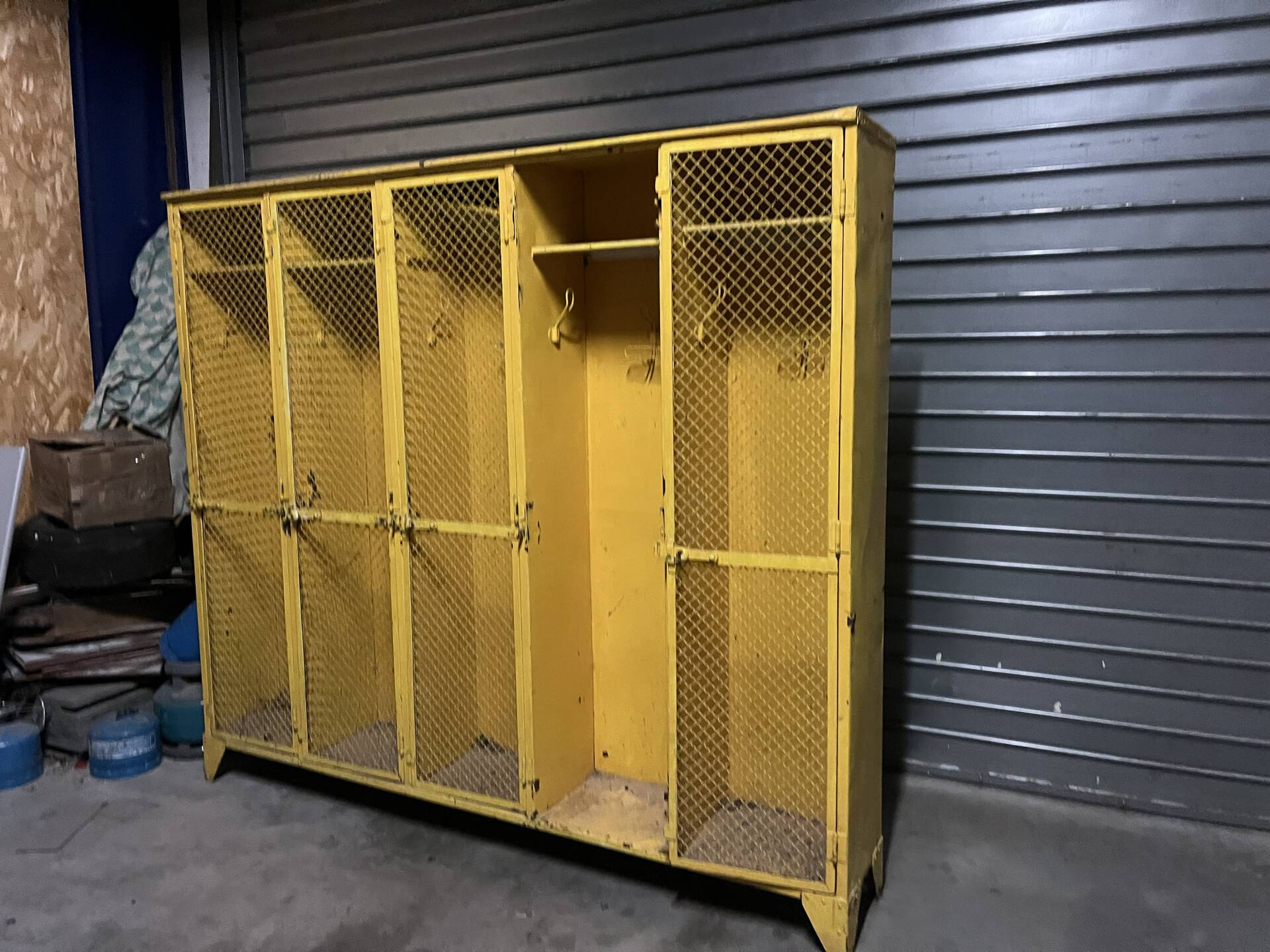 antique metal cloakroom