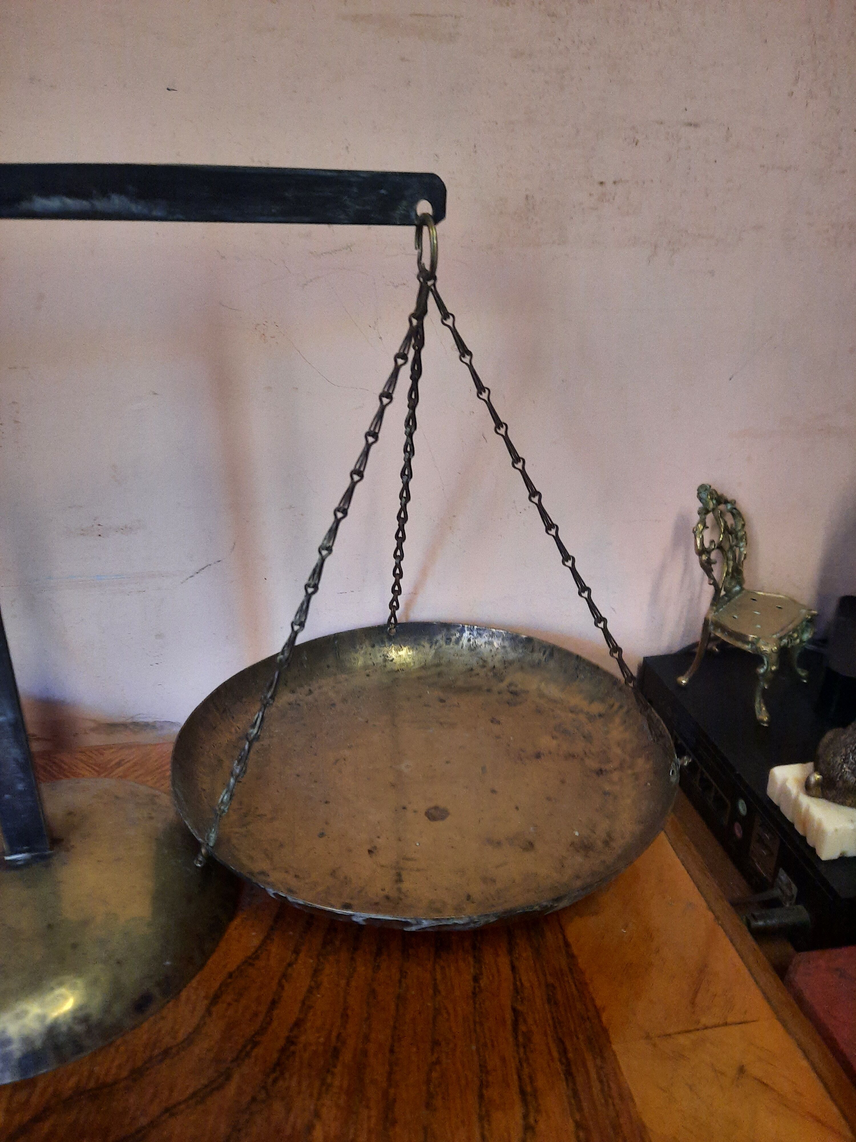 Old brass scale