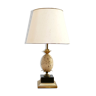 Vintage travertine ostrich egg lamp
