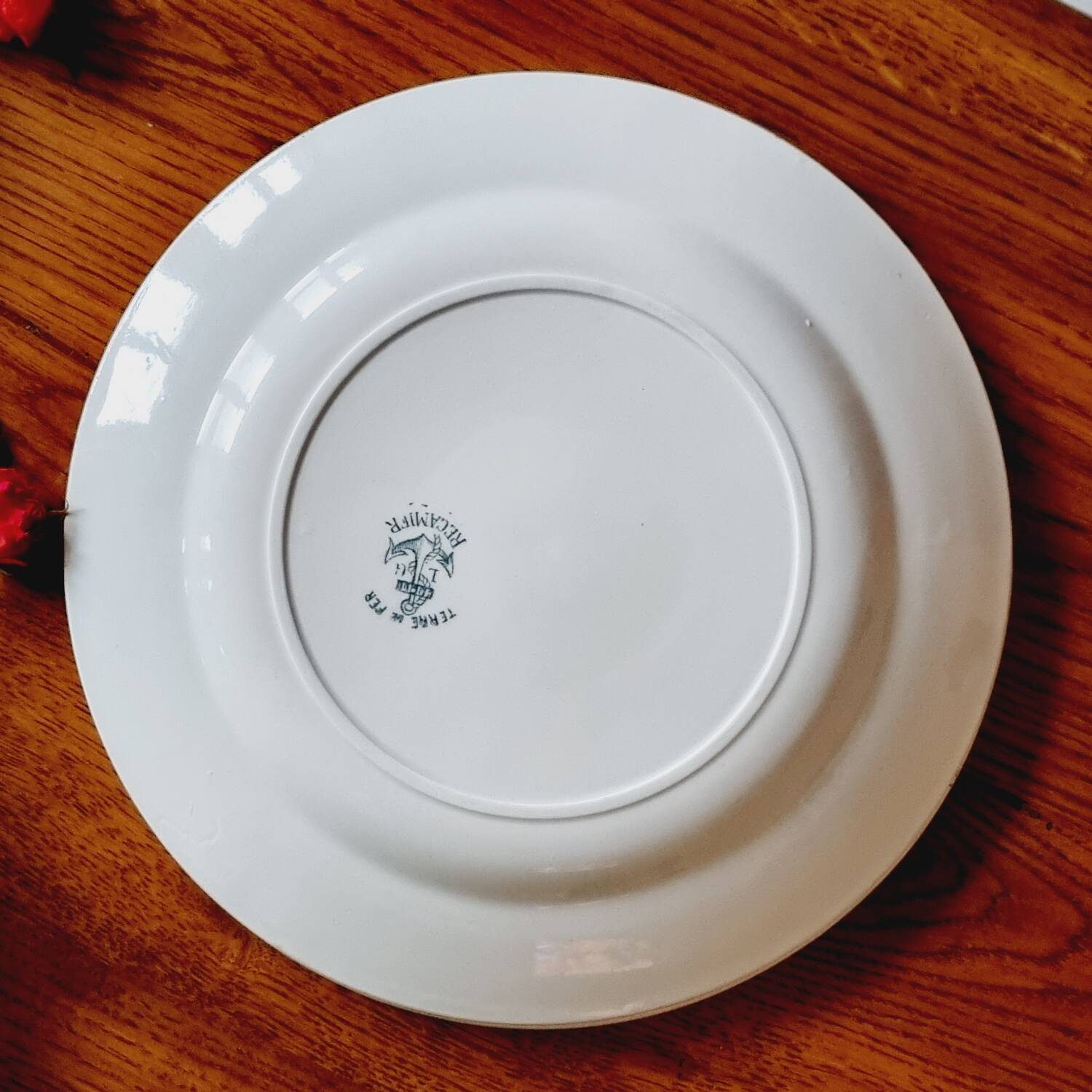 6 Clairfontaine Recamier iron earth flat plates