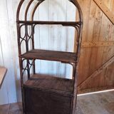 Vintage rattan bookcase