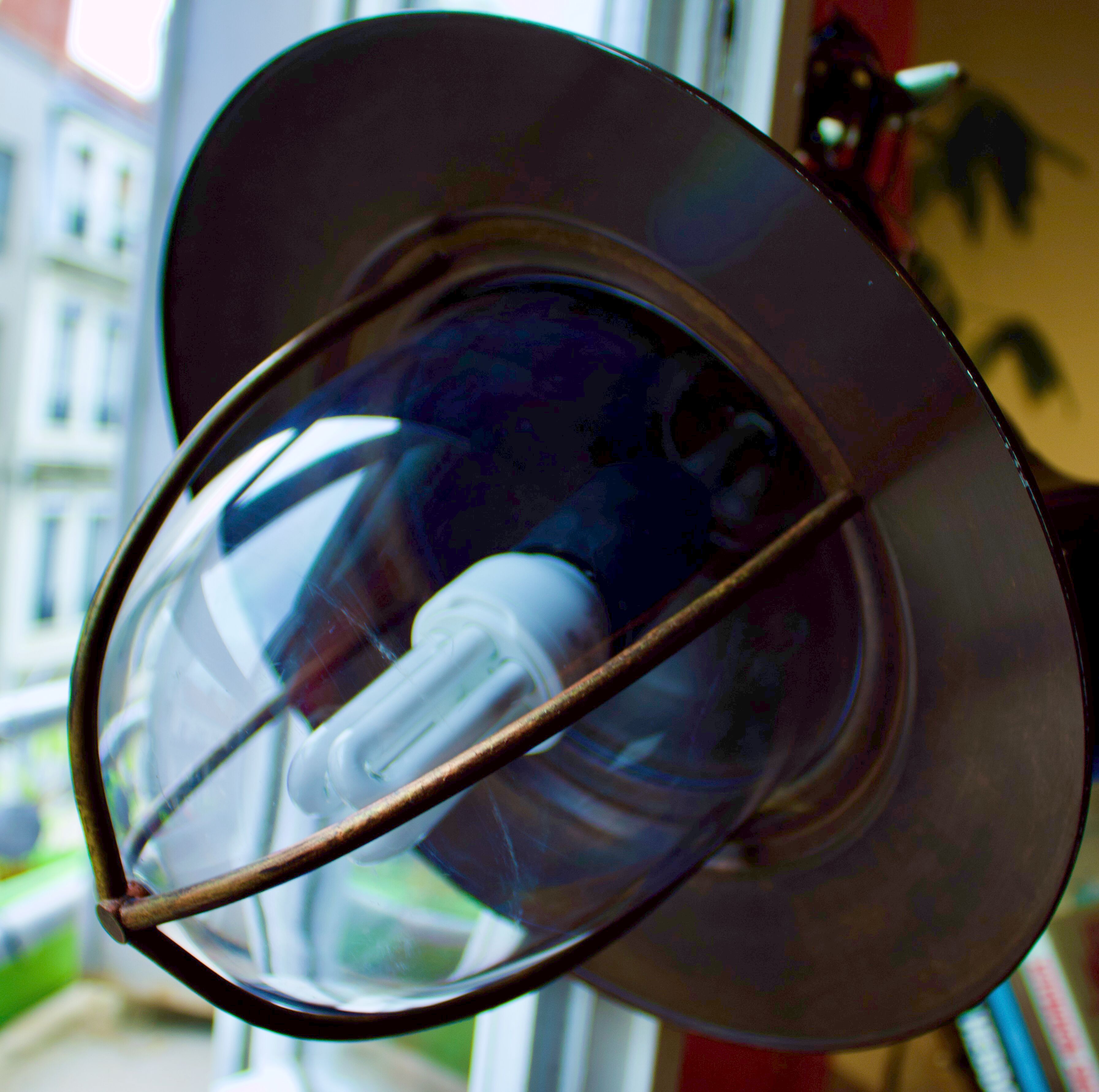 Glass and metal hanging lamp - Massive