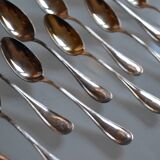 12 Silver-plated metal mocha spoons