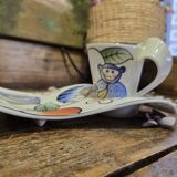 Paire de tasses et sous tasses Villeroy et Boch, nouvelle vague jungle