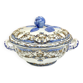 Vegetable dish small soup tureen Gien children at the Dionysus press 1941/1950