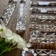 Set of 12 vintage glass knife rests