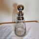 Carafe in glass and chrome metal 80s