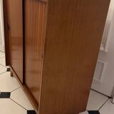 Vintage shoe cabinet with splayed legs