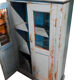 Blue patinated wardrobe in teak, furniture from India