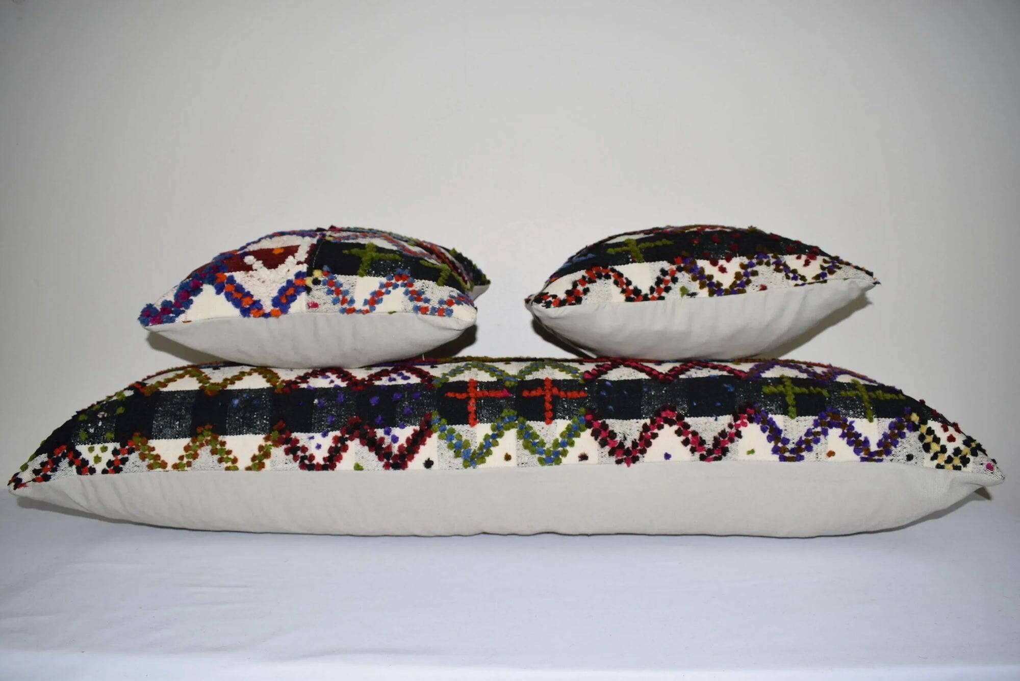 Set of 3 vintage kilim cushion covers 41x41 cm