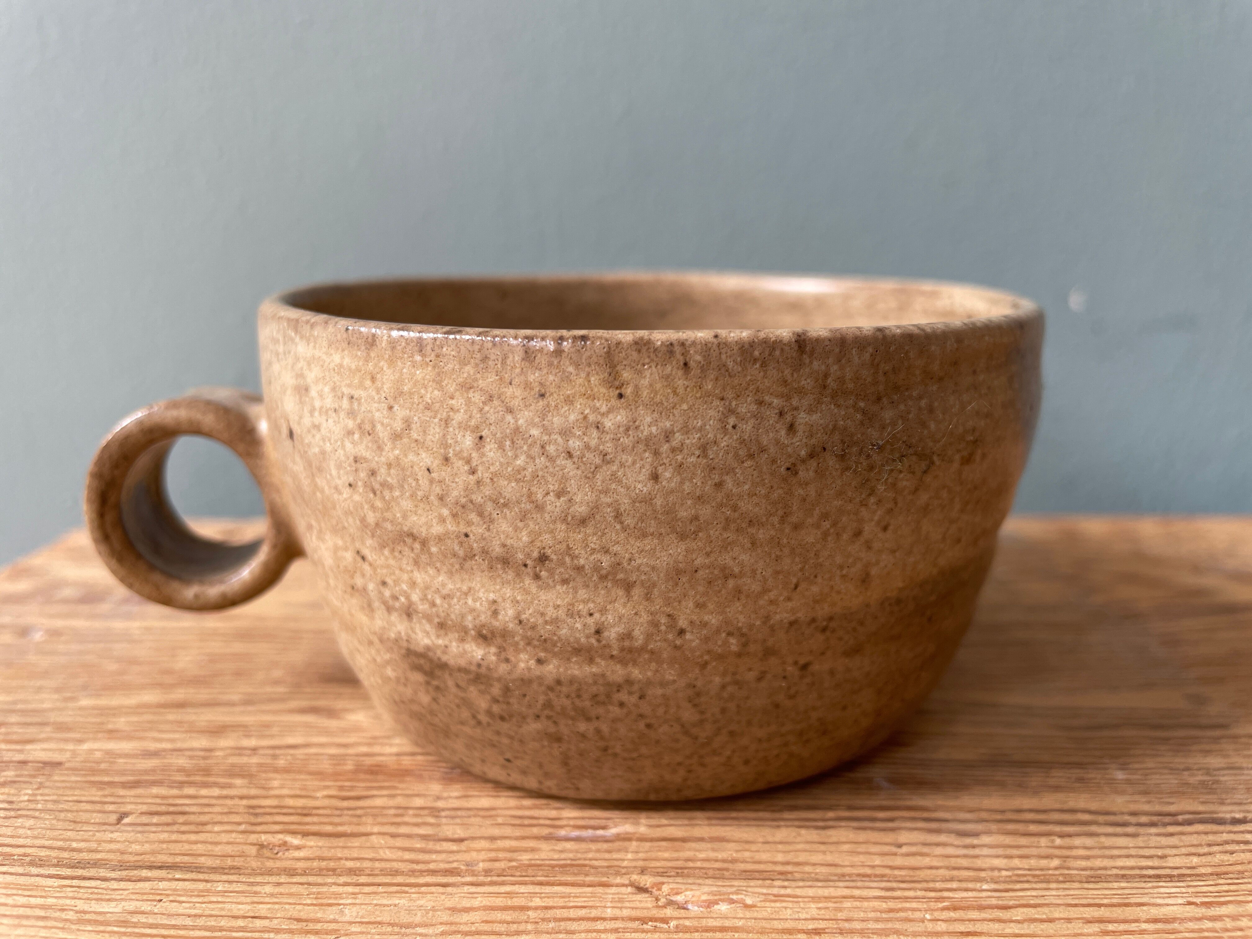 Series of 6 vintage coffee cups in Aris stoneware