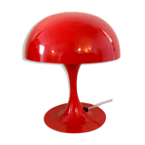 Red metal mushroom lamp