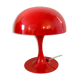 Red metal mushroom lamp