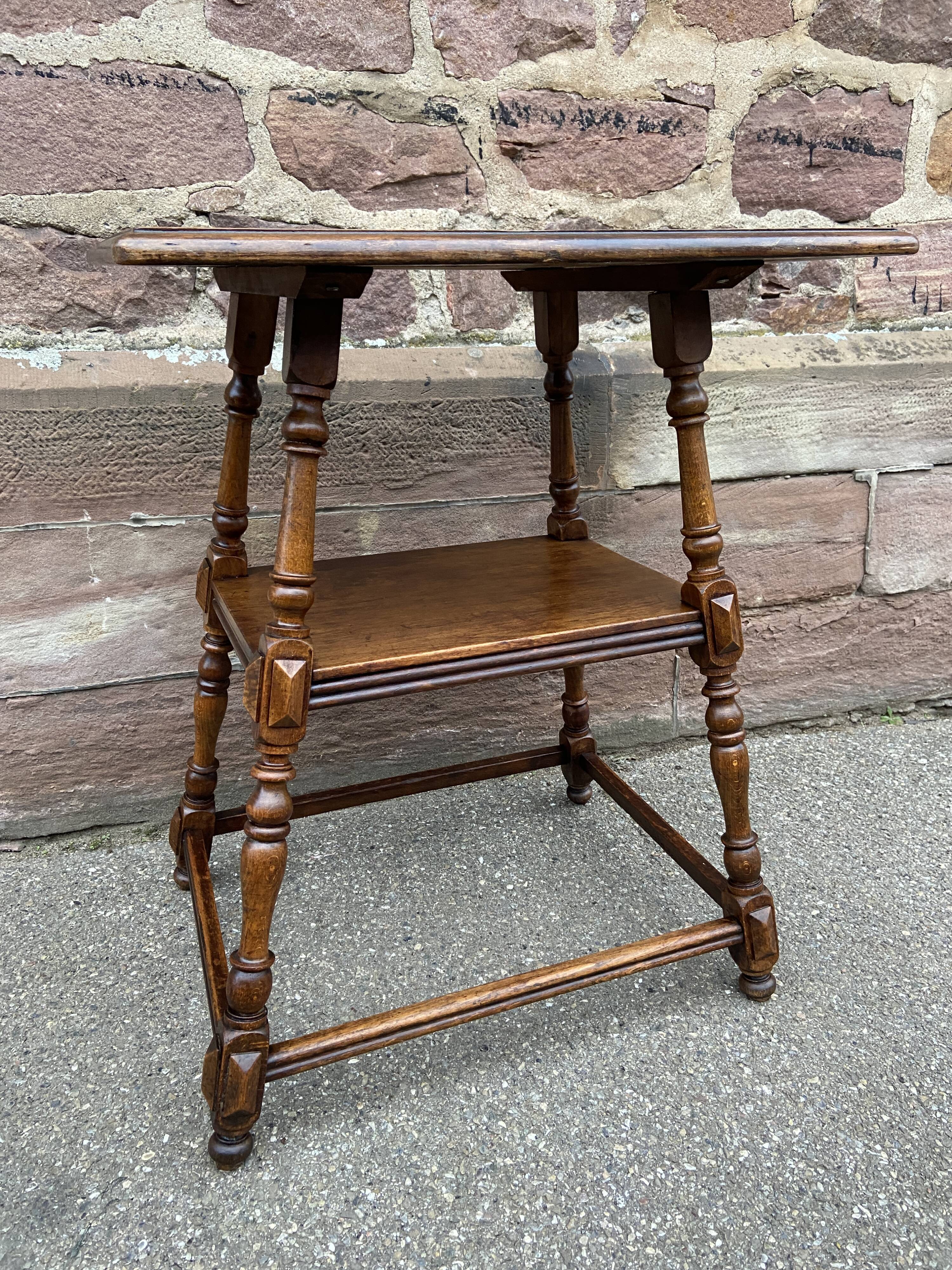 Side table jugendstil Art Nouveau wooden pedestal table 1910