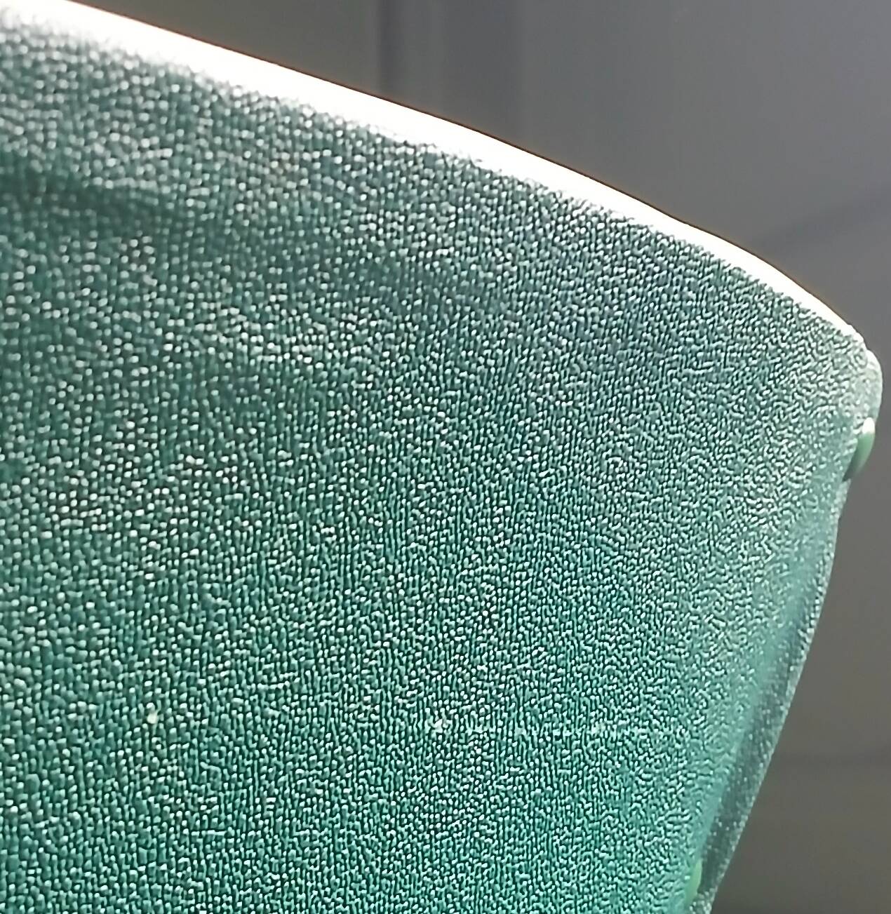Set de 4 fauteuils bridges hêtre massif vernis & simili cuir vert 1958