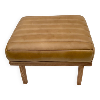 Tabouret/repose-pieds/plateau/table d'appoint relaxant en cuir