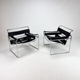 Set of 2 Wassily B3 Chairs by Marcel Breuer, 1980s