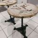 Pair of gueridon tables from Parisian bistro 1900s