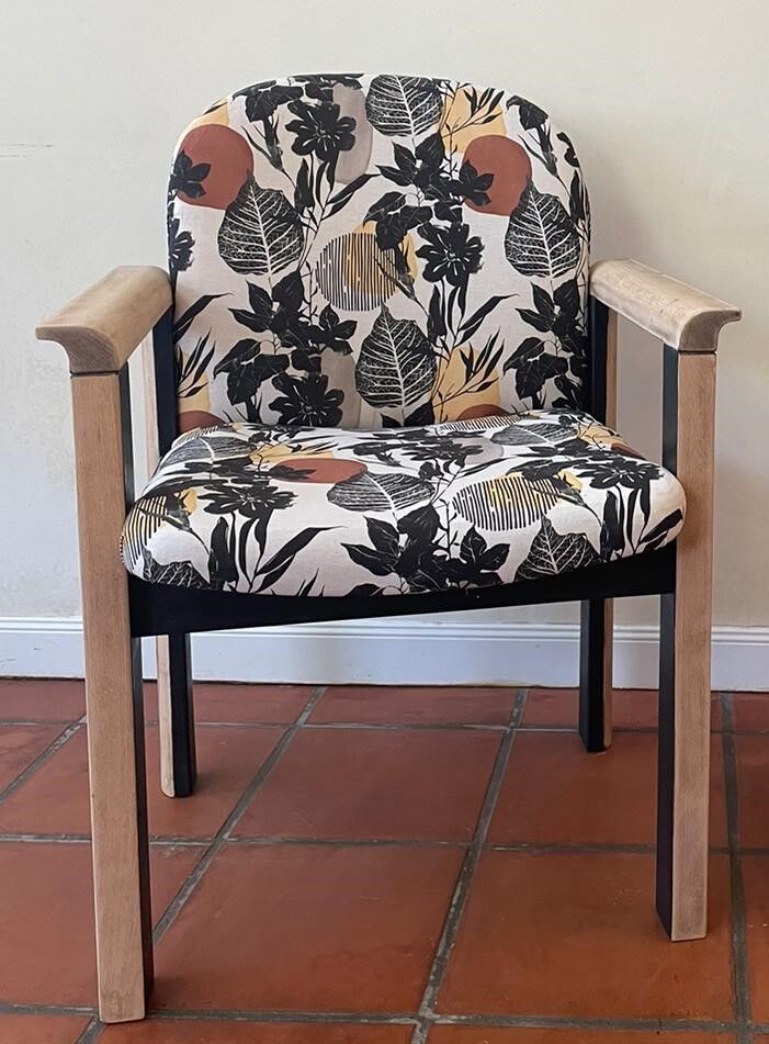 Autumn Printed Wood Armchair