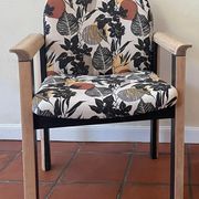 Autumn Printed Wood Armchair